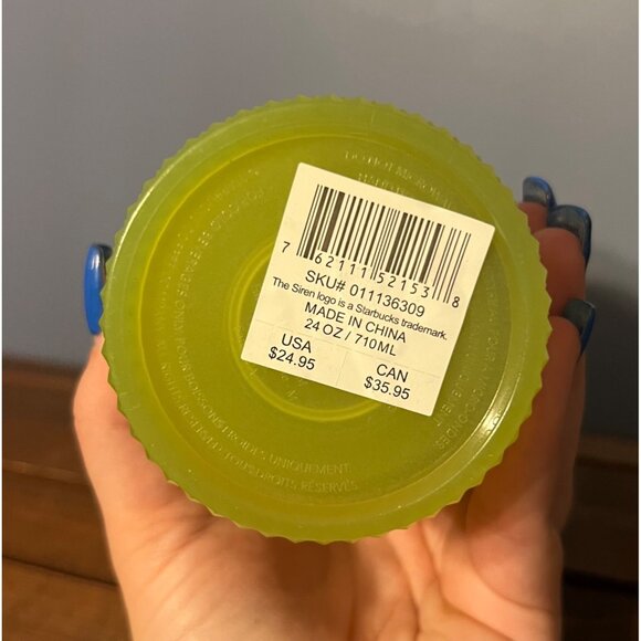 Starbucks Venti 2022 Halloween Lemongrass Studded Glow In The Dark Cup No‎ Straw - Picture 5 of 7